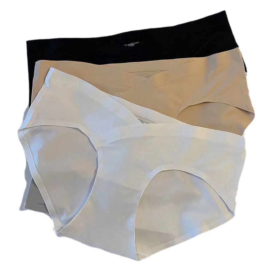 New sexy girl personalized underwear women's cotton antibacterial crotch low waist nude comfortable seamless women's briefs
