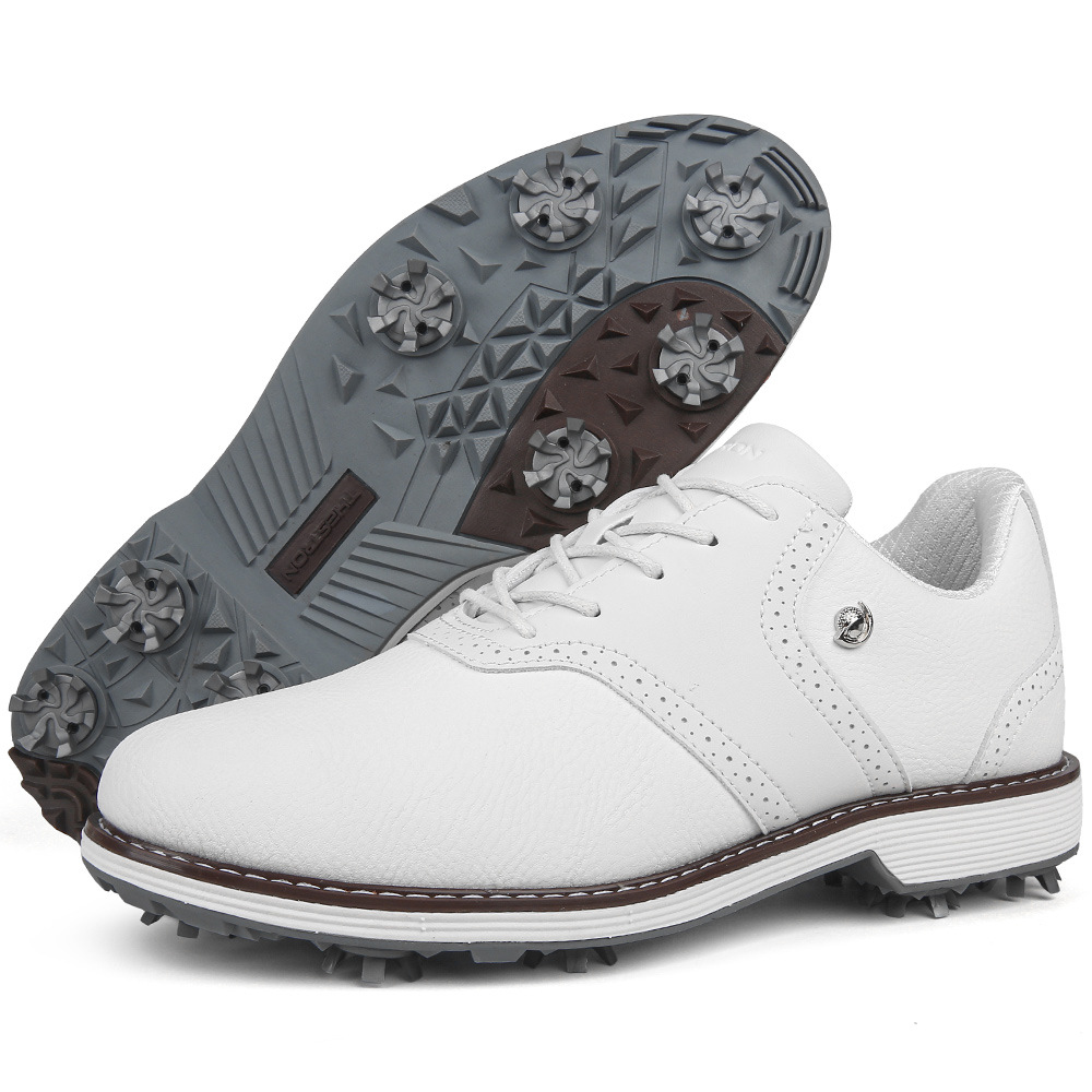 Le Chuang THESTRON New Men's Golf Shoes Brock Leather Shoes Breathable Comfortable Men's Golf