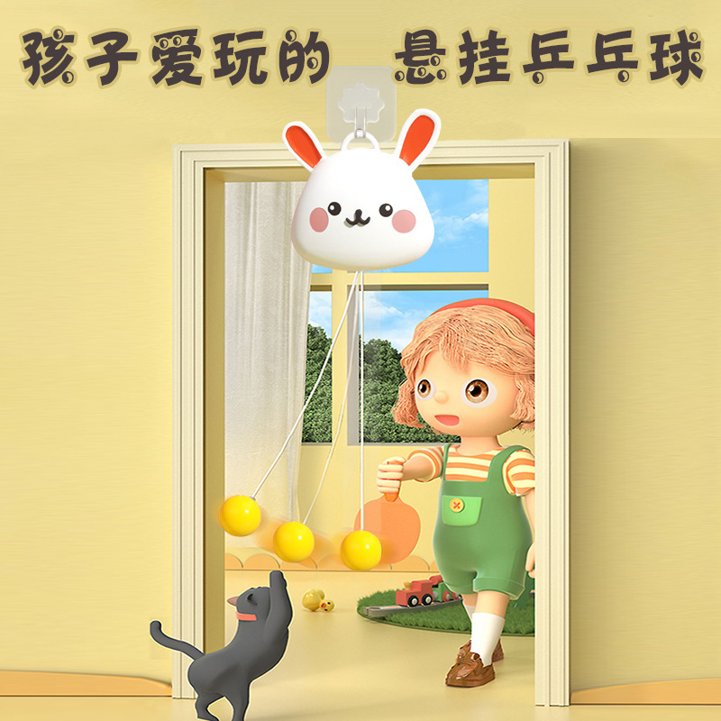 Picture of Hanging Table Tennis Trainer Kidsren's Indoor Family Practice Sensory Integration Artifact Suspended Correction Vision Hand-Eye Coordination