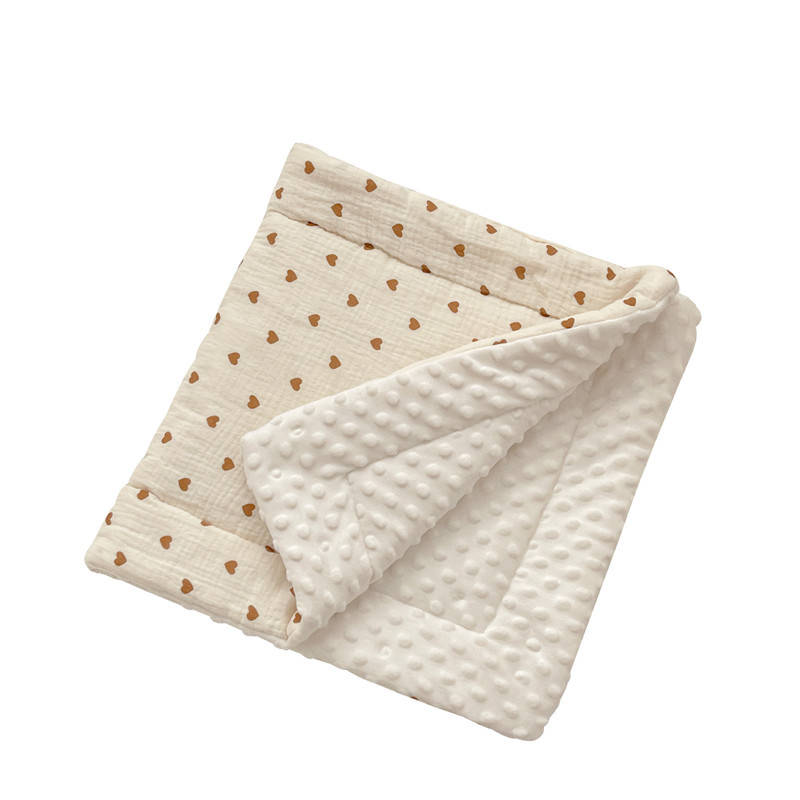 Picture of Autumn and Winter Crib Pea Velvet Comfortable Gauze Mattress Baby Mattress Children's Cotton Cushion Bed