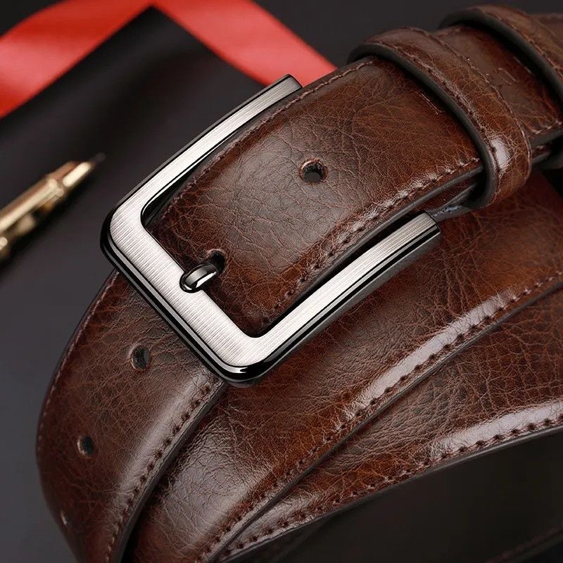 New Men's Pin Buckle Belt High-end Sense Casual All-match Retro Belt Jeans Young and Middle-aged Fashionable Trouser Belt