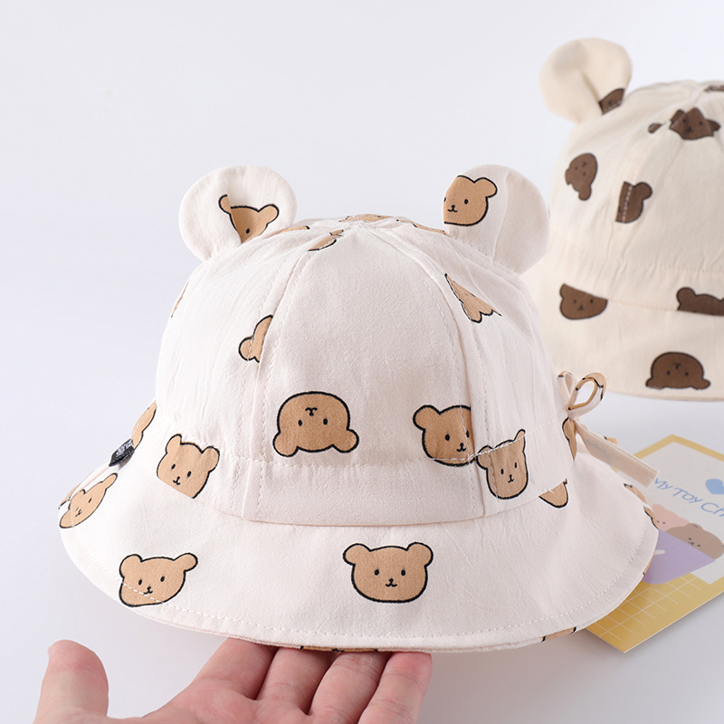 Children's Baby Hat Baby Autumn Spring Summer Spring Sunscreen Hat Sunshade Hat for Boys and Girls Fisherman Baby Basin Hat