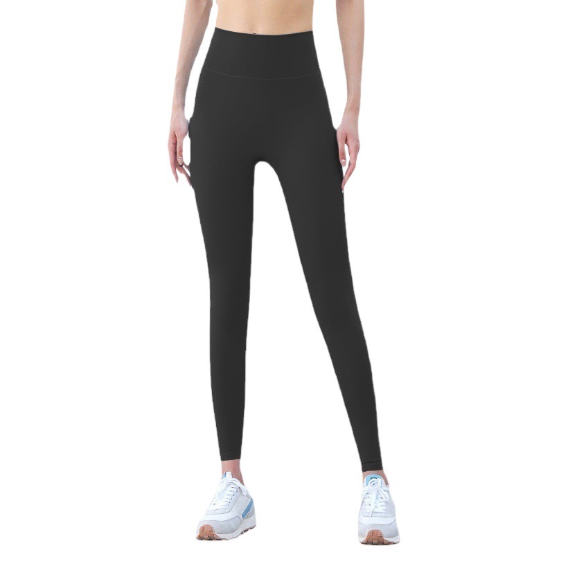 Nude Brushed Peach Butt Yoga Pants Waist Tight High Waist Hip Lifting Outdoor Sports Fitness Trousers for Women Wholesale