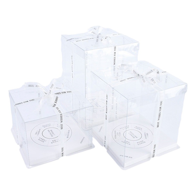 Picture of Transparent cover game bottom cake box holiday birthday home cake box baking tiramisu packaging box