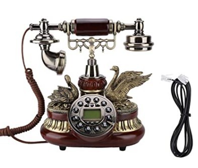 Retro old-fashioned telephone wood-like fashion creative telephone antique telephone European-style home landline cross-border e-commerce