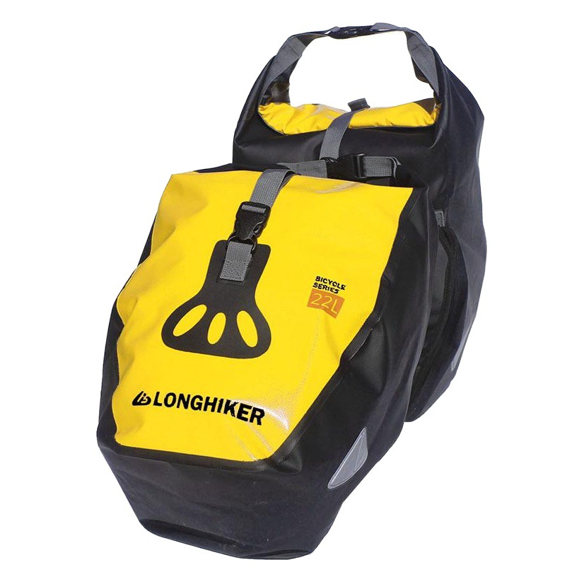 Waterproof Bicycle Pack 50L Rainstorm-proof Side Pack Front and Rear Shelf Bag Long-distance Riding Equipment Camel Bag Sichuan-Xizang Line