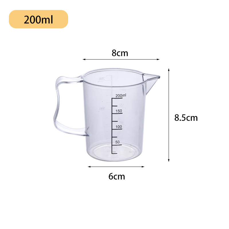 Picture of Transparent Acrylic PC Measuring Cup Plastic Scale Measuring Kettle Thickened High Temperature Milk Tea Shop Supplies Black Scale Measuring Cup