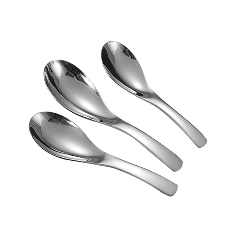 Picture of New Chinoiserie Thickened Stainless Steel Chinoiserie Spoon Stainless Steel Tableware Eating Spoon Small Round Spoon Spoon Palace Spoon