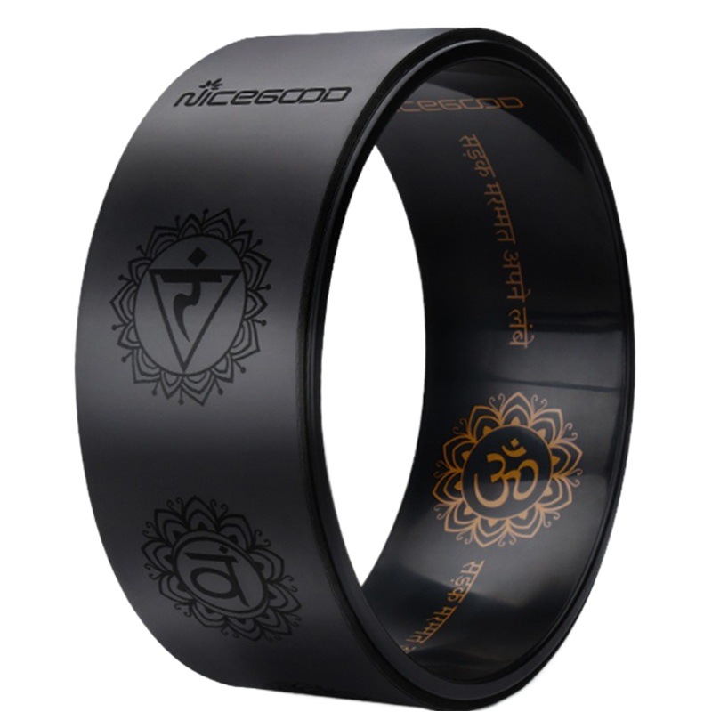 Nagudi Novice Female Rubber Non-Slip Cork Yoga Fitness Sports Open Back Artifact Yoga Ring Professional Yoga Wheel
