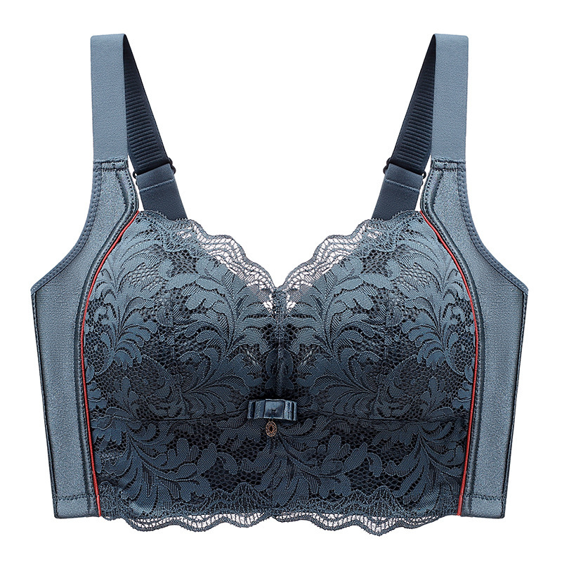 Picture of Large Chest Shown Small Underwear Women's Thin Full Cup Gather-up Auxilary Breast Correction Anti-sagging Anti-expansion plus size Bra