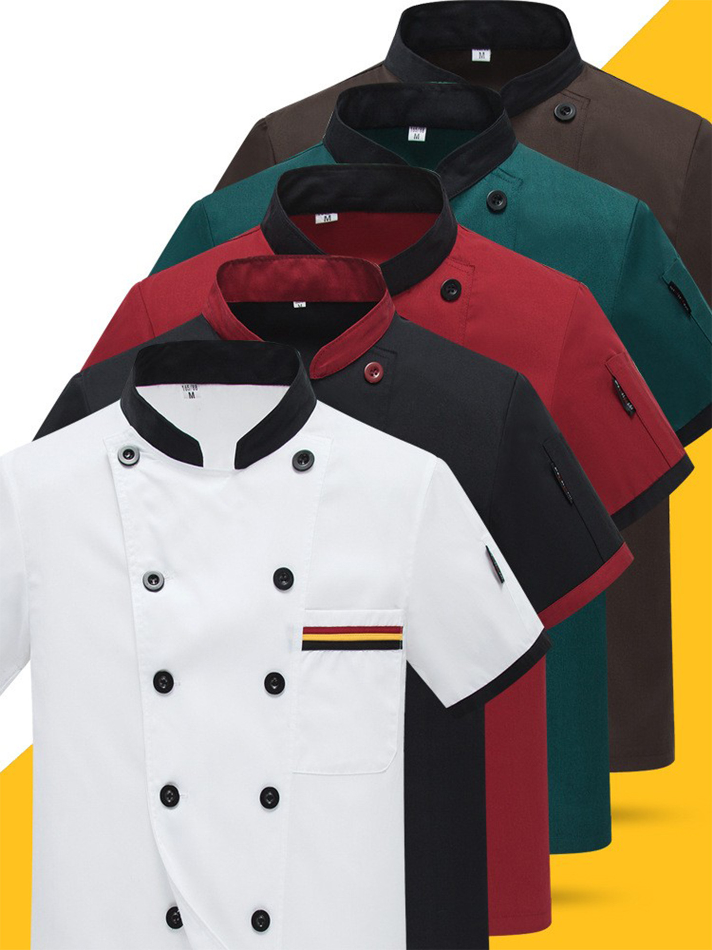 Picture of Restaurant Canteen Kitchen Clothing, Hotel Chef Work Clothes, Summer Clothing, Hotel Short-Sleeved Chef Clothes, Custom Made