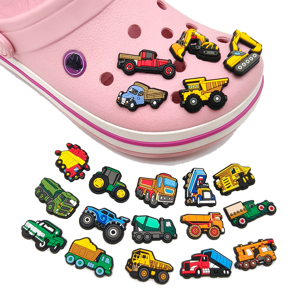 suit engineering vehicle series hole shoes shoes flower accessories croc decorations