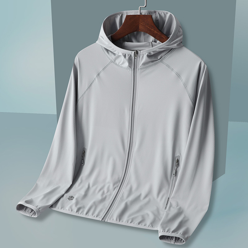Hooded Sun Protection Clothing for Men and Women, Ultra-Thin, Breathable and Lightweight Outdoor Skin Clothing, Fashionable Solid Color Uv Protection
