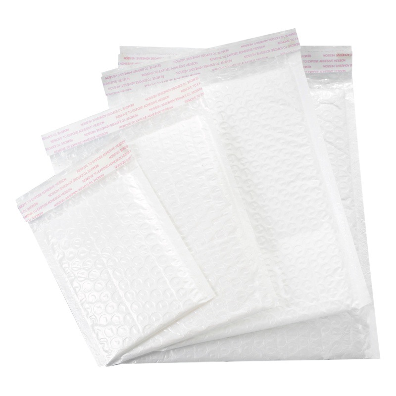 White Bubble Anti-shock Foam Express Bag Clothing Accessories Thickened Plastic Packaging Bag Composite Pearlescent Film Bubble Bag