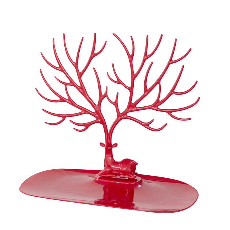 Picture of Red Deer Necklace Jewelry Hanger Display Rack Antler Jewelry Rack Bracelet Earrings Pendant Jewelry Storage Rack