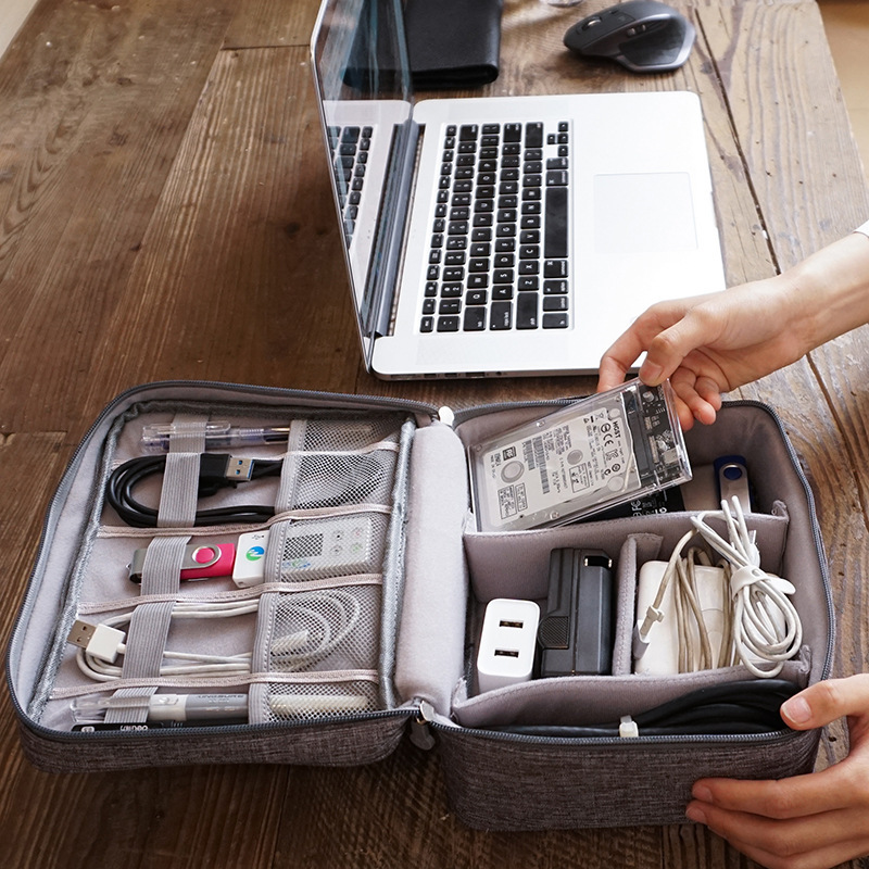 New digital bag storage bag multi-function data cable storage bag mobile power headset storage box a generation of hair