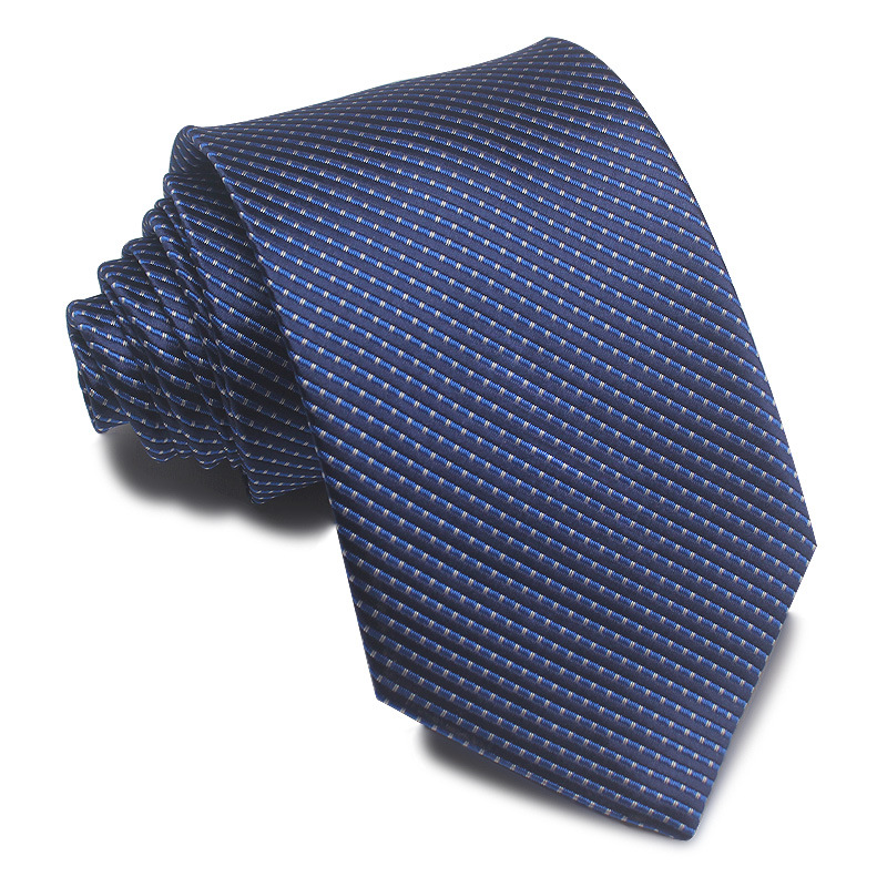 Picture of 25 New 8cm Polyester Jacquard Stripesd Tie 7cm Men's and Women's Business Formal Wear Casual High-End Red Black Blue