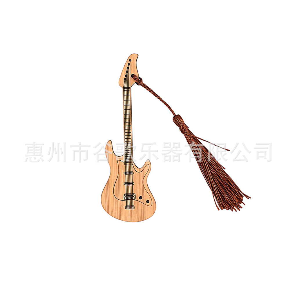 Musical Instrument Accessories Guitar Accessories Guitar Shape Bamboo Bookmark