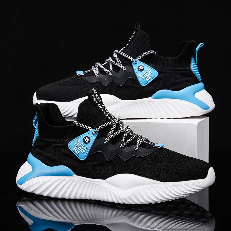 Picture of 2025 Spring and Summer Men's Shoes Korean Style Fashion Casual Shoes Low-Top Easiest for Match Slip-On Fly Knitted Breathable Men's Sports Shoes