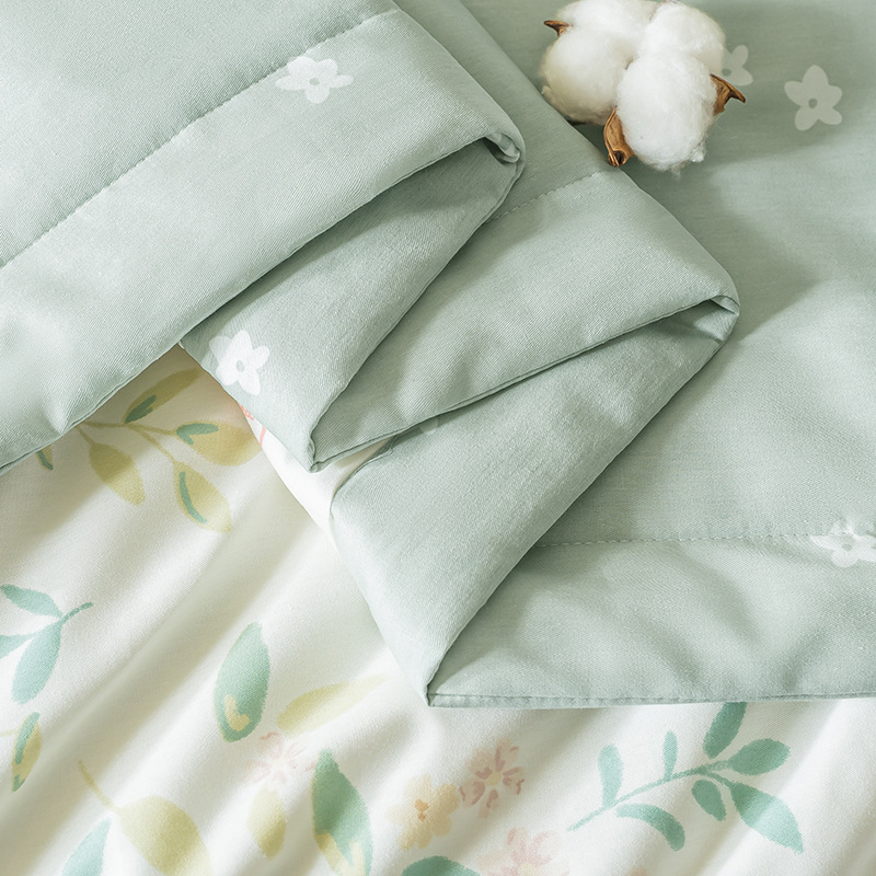Picture of Class a small fresh cotton summer cool quilt four-piece summer cotton air conditioning quilt student dormitory summer quilt quilt core ~