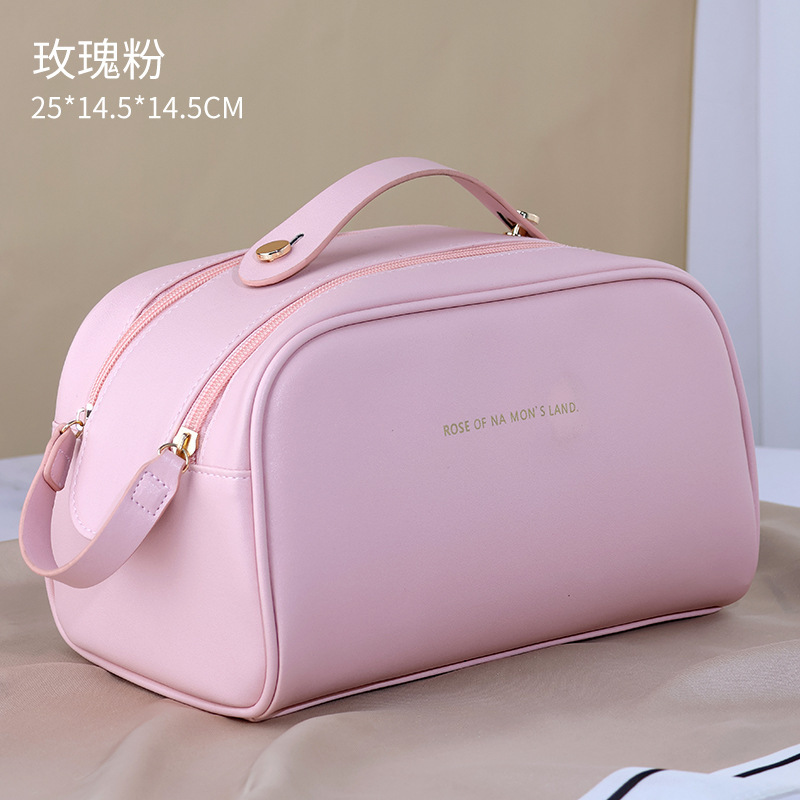 Picture of ins style portable cosmetic bag large capacity travel portable wash bag new super popular wash cosmetics storage bag