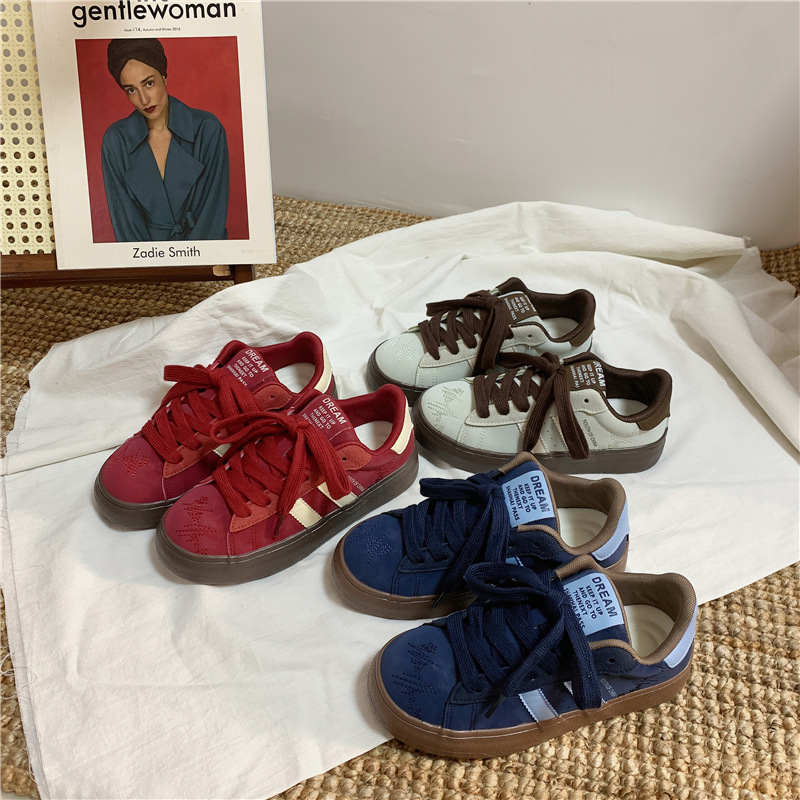 Autumn 2024 Sneakers Women's All-match Niche Casual Canvas Shoes Student Hong Kong Style New Women's Shoes Far Wave 5357