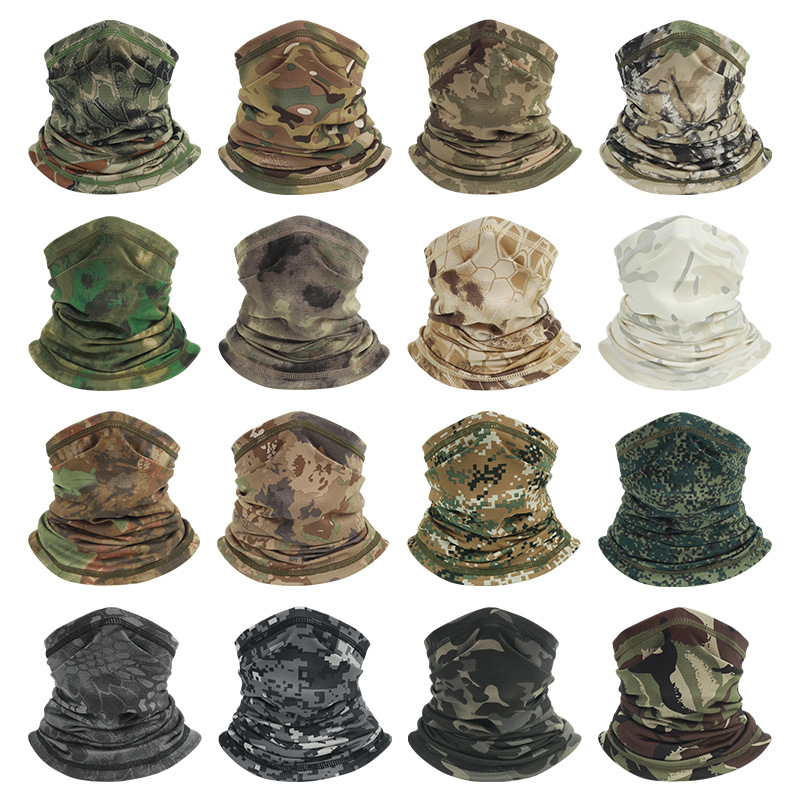 Camouflage sunscreen scarf outdoor fishing neck mask riding magic face towel breathable mesh sports collar