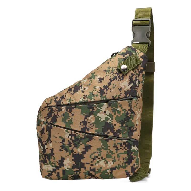 Outdoor Camouflage Riding Mountaineering Bag Lightweight Shoulder Left Crossbody Bag Digital Storage Bag Waterproof Shoulder Bag