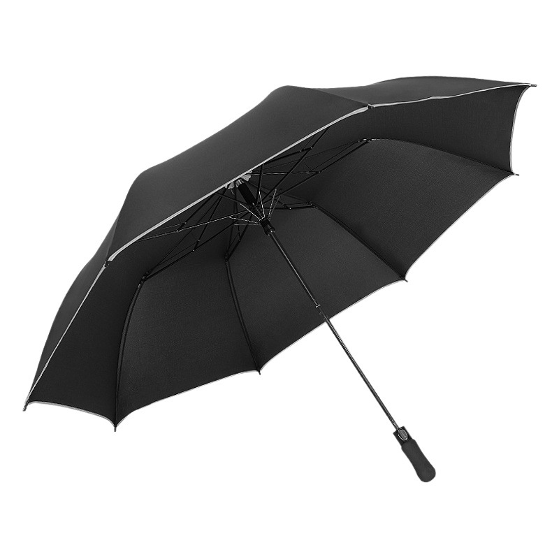 Factory wholesale black rubber sunscreen company welfare conference business umbrella rain two-way Automatic golf umbrella