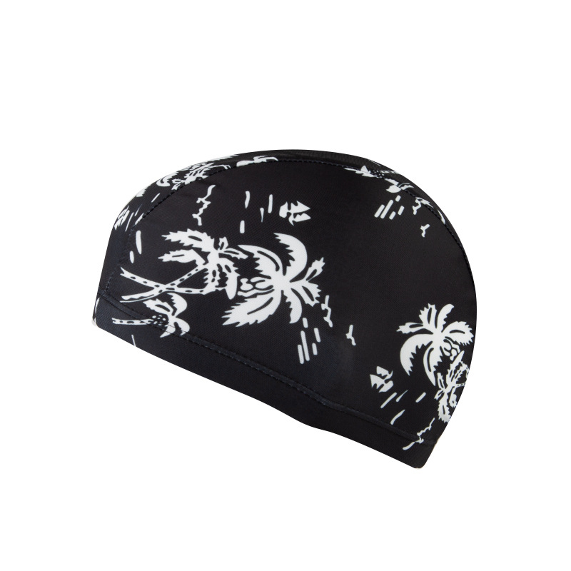 Picture of Swimming cap adult cloth cap swimming cap polyester nylon four needle six thread unisex large swimming belt paper card wholesale