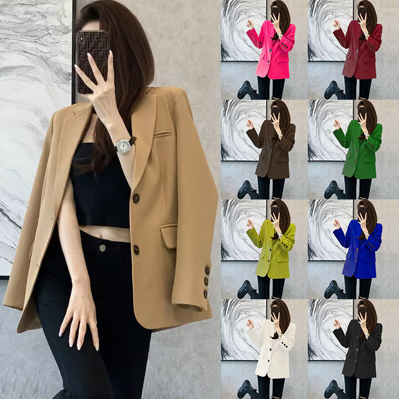 Picture of 2024 new wholesale commuter spring and autumn Joker suit jacket female Korean trend European little one generation hair