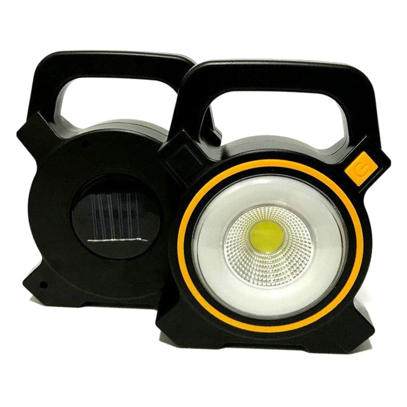 Rechargeable outdoor portable lamp flashlight solar COB camping lamp with USB charging camping work lamp