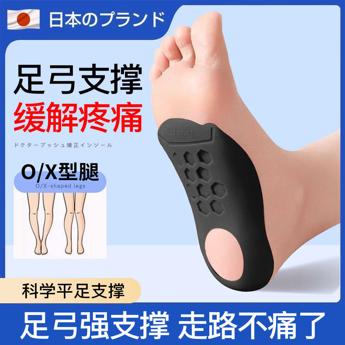 Foot Arch Support Cushion Insole Leg Orthosis Soft Bottom Support Breathable Damping Foot Arch Cushion Leg Beauty Machine Leg Trainer