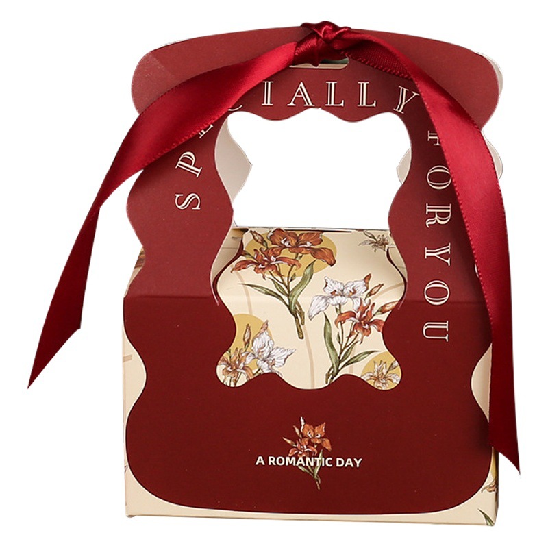 Factory direct wholesale small red book Hot push new fresh ins Wind portable wedding nice hand gift candy box