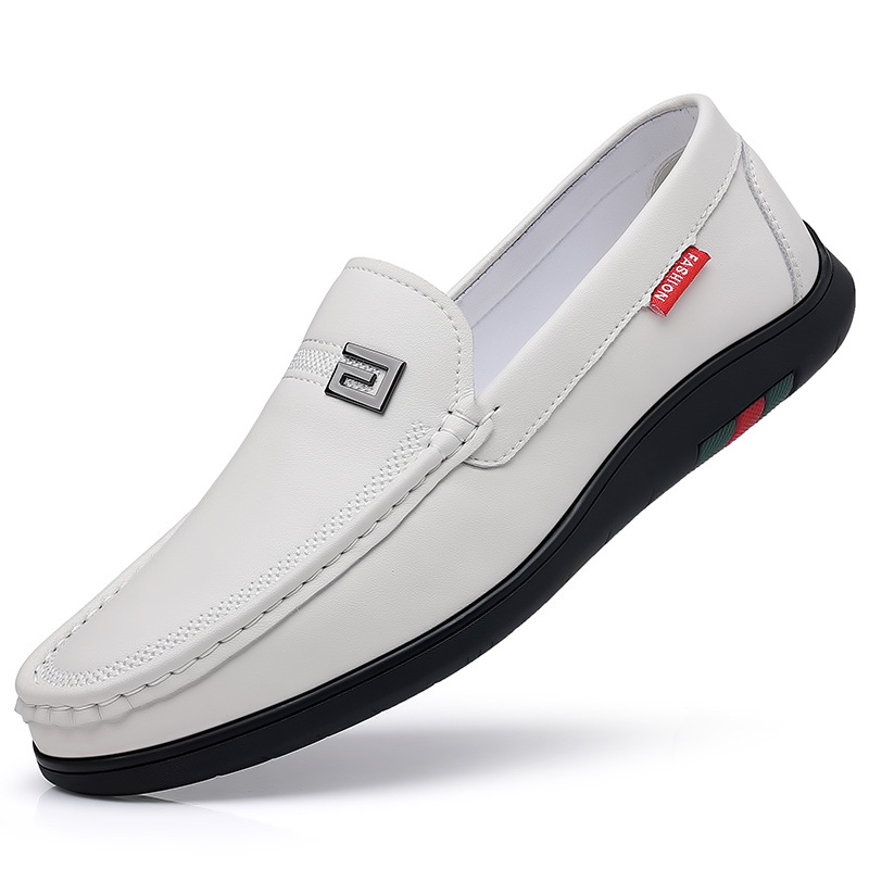 Picture of 2022 Spring and Autumn new men's daily casual leather shoes men's leather breathable soft leather soft bottom driving peas shoes 6016
