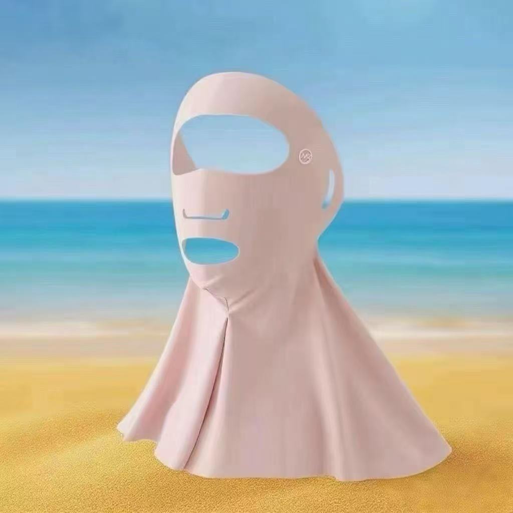 Picture of Outdoor Sports Sunshade and Sun Protection One-Piece Breathable Ice Silk Half-Face Mask Anti-Uv Mouth and Nose Mask for Women