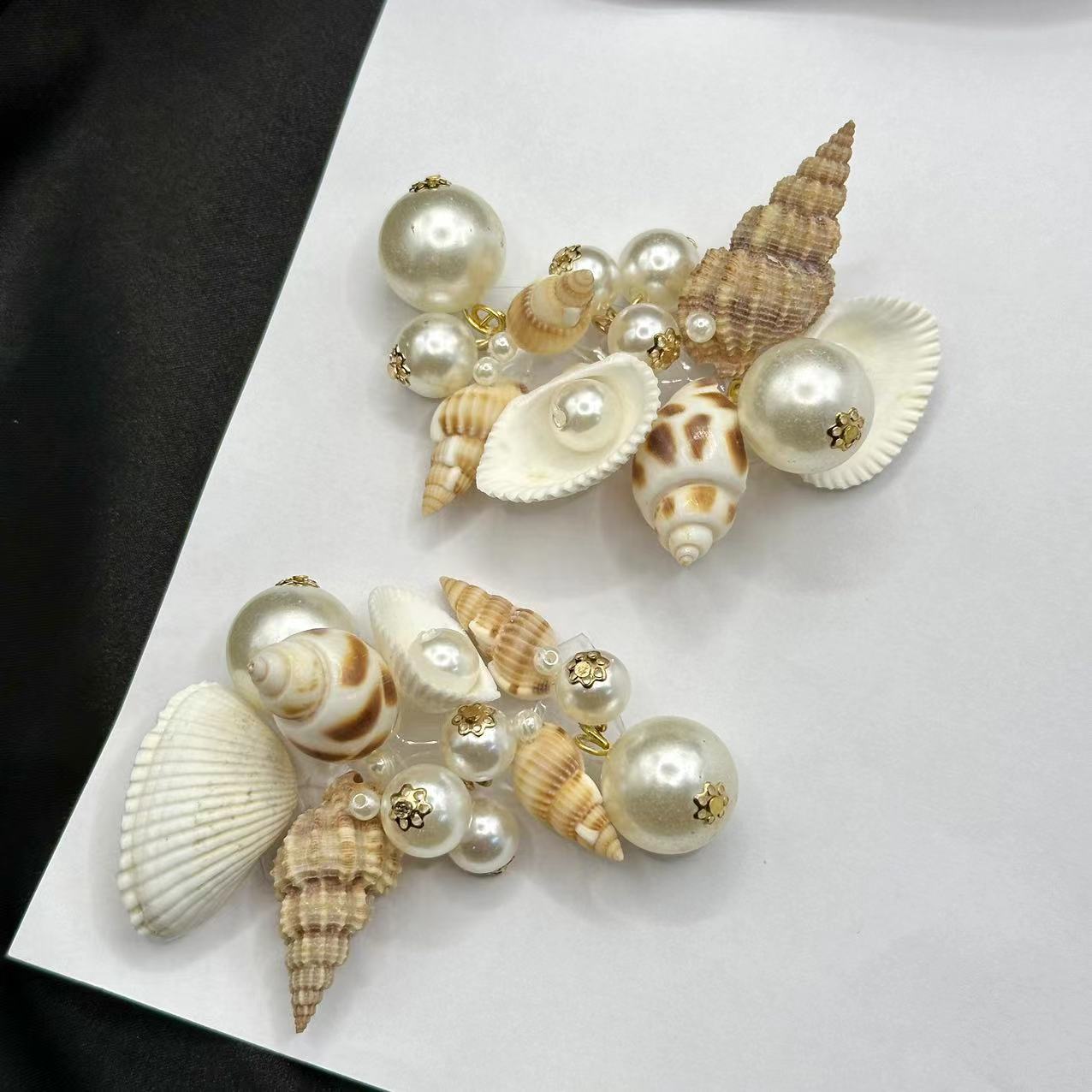 Handmade Beaded Natural Pearl Shell Women's Shoe Decoration Shoe Flower Brooch Hairpin Hair Accessory High-End Women's Bag Sneakers