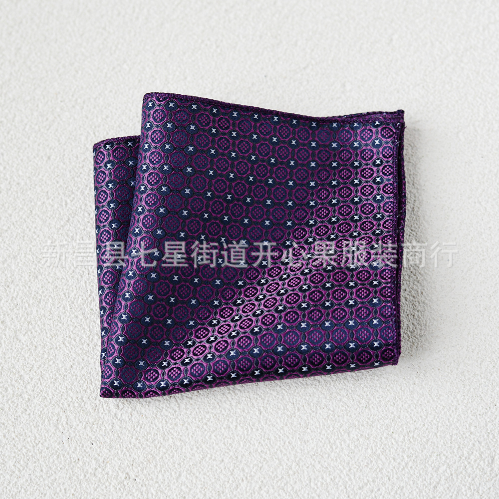 Picture of Men's suit small square scarf factory wholesale fashion polyester fashion accessories vintage embroidery pattern pocket towel men's clothing