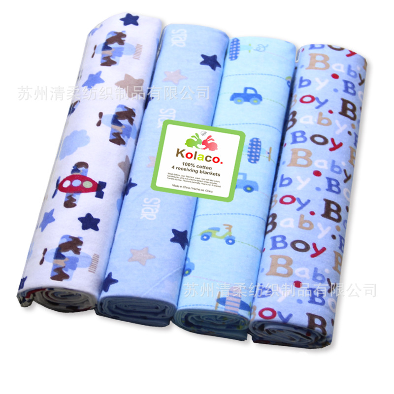 Picture of flannel blanket cotton flannel baby cloth flannel cotton blanket 4 pack swaddling clothes