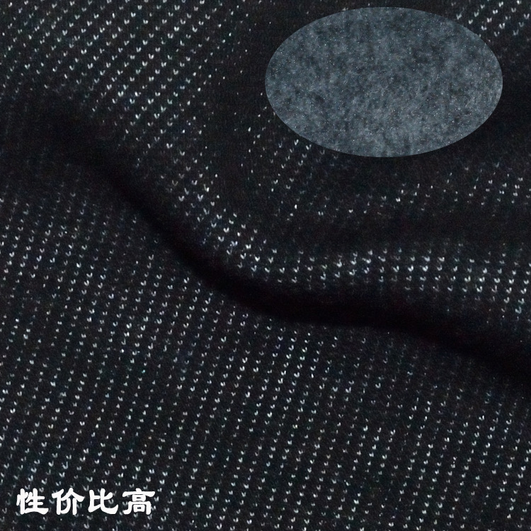 Water-free twill sunshine Denim velvet 360g thick fabric warm cloth effect is clean and clear