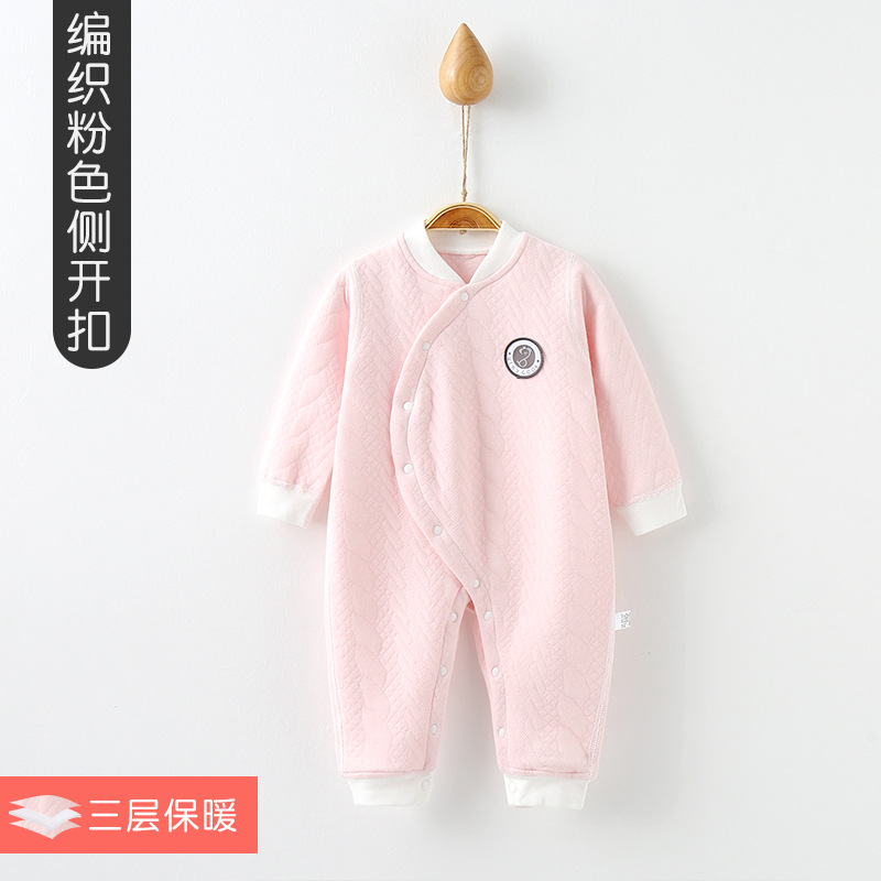 Picture of Baby Padded Cotton Jumpsuit Spring and Autumn Style Warm Winter Unisex Baby Sleepwear Romper Outfit National Trend