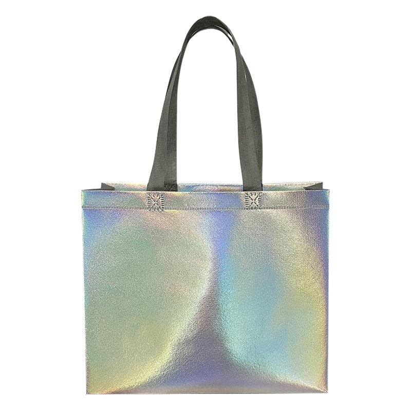 Laser Shoulder Handbag Women's Shoes Shopping Bag High-End Non-Woven Bag Clothing Store Bag Clothing Packaging Bag