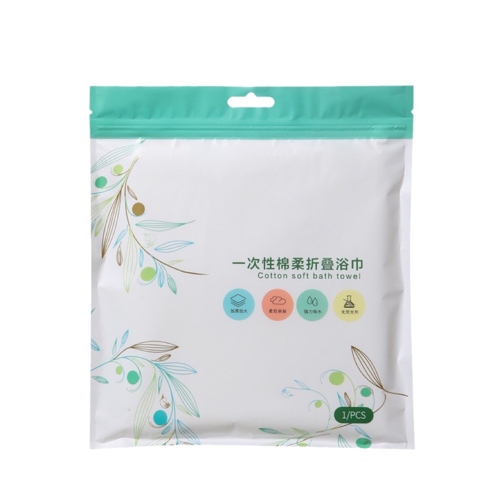 Picture of Disposable Compressed Bath Towel, Extra Large Thickeneded Pure Cotton Absorbent Sterile Individually Packaged Travel Portable Hotel Bath Towel