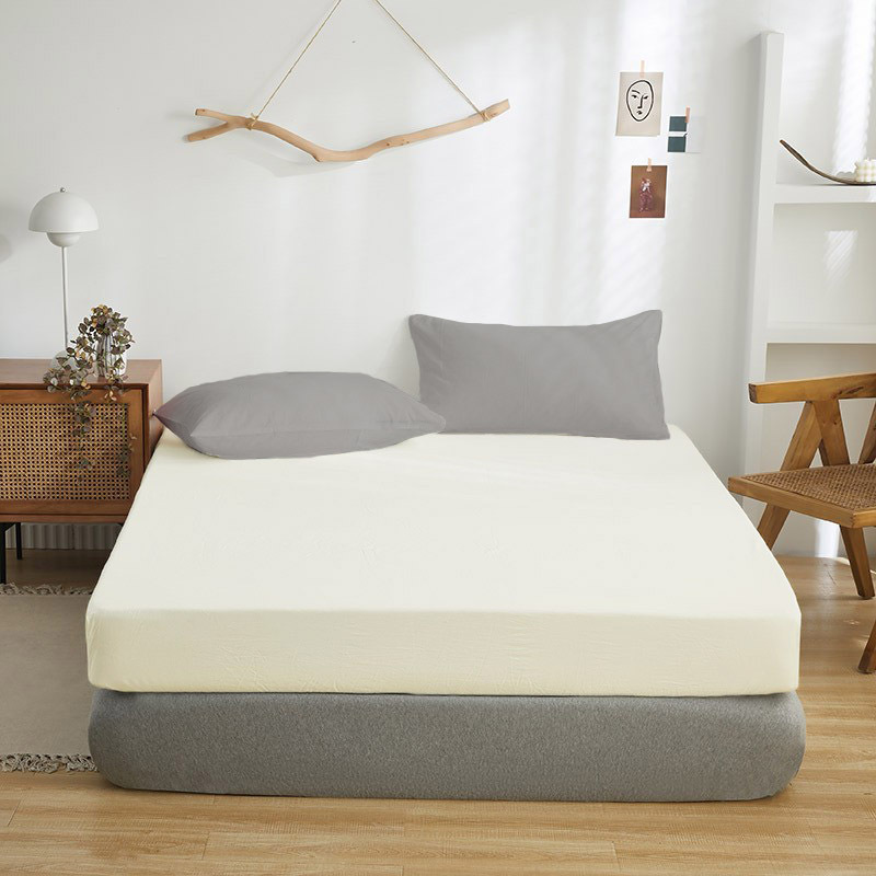 Picture of Strictly Selected Wholesale Solid Color Sanding Bed Cover Household Modern Simple Bed Cover Dormitory Bedding Single-Piece Mattress Cover
