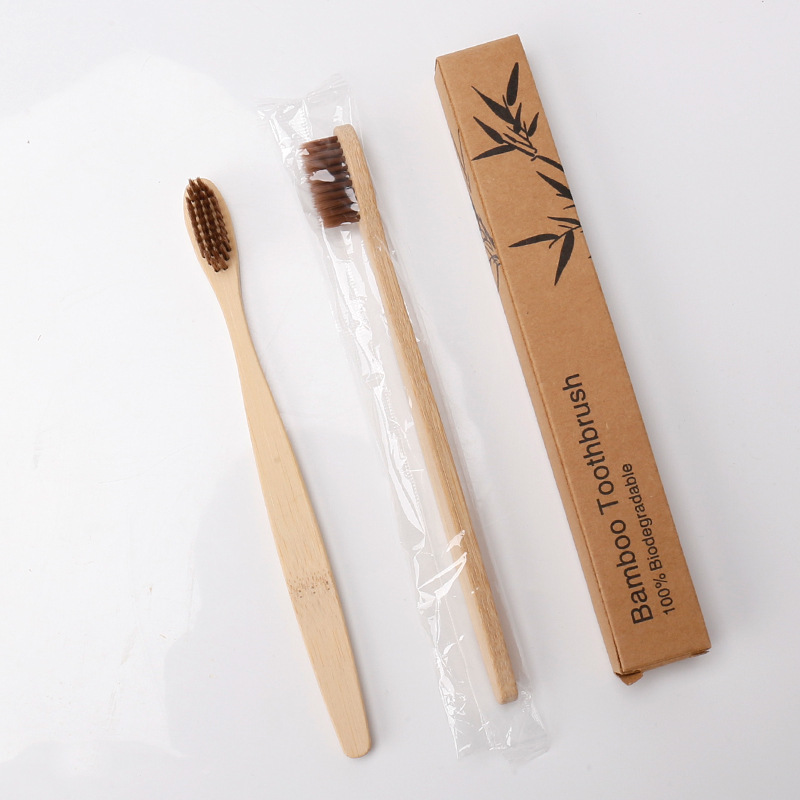 Picture of Cross-border Travel Homestay Hotel Non-disposable Toothbrush Bamboo Charcoal Bamboo Fiber Soft Hair Adult Bamboo Toothbrush Customization