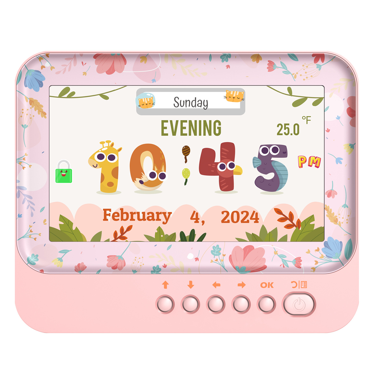Children's 7-inch LCD flat alarm clock, training alarm clock, 2025 new product, waiting for sale