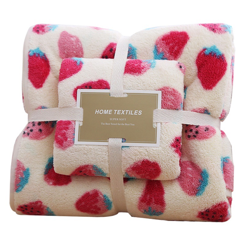 Factory wholesale coral fleece towel soft absorbent face towel adult bath towel face towel two annual meeting gift towel