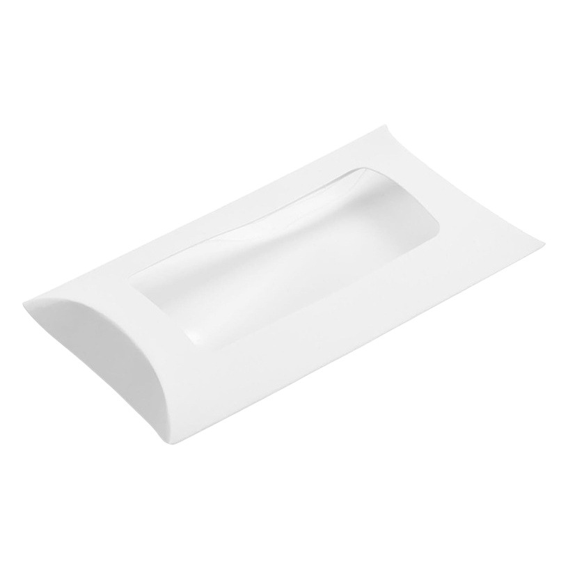 Cross-border creative pillow-shaped carton Kraft paper window box small jewelry Candy packing box white card pillow box wholesale