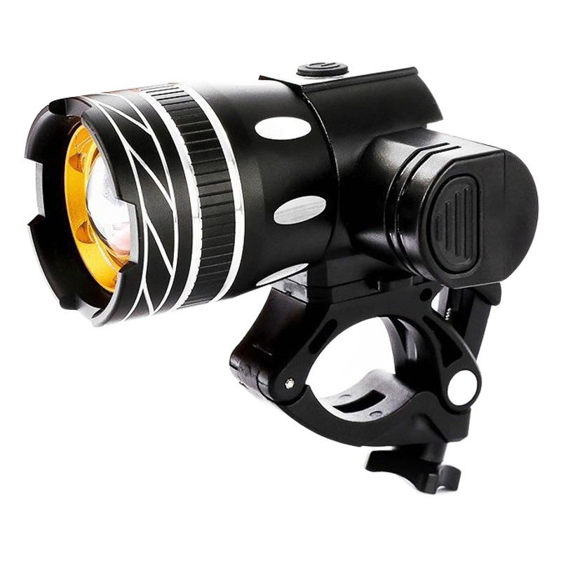 Bicycle lamp headlight strong light rechargeable flashlight bicycle night riding lamp aluminum alloy mountain bike riding equipment accessories