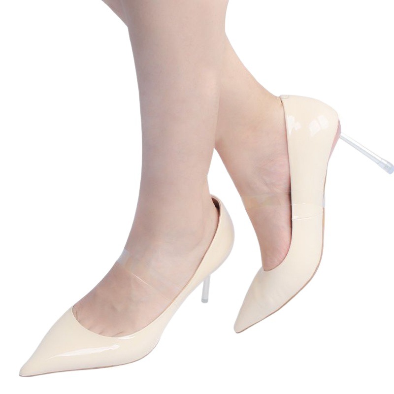 Picture of Invisible Shoelaces to Prevent Heel Falling Off, Small Gifts, Transparent High-Heeled Leather Shoes, Triangular Drawstrings, High-Heeled Shoelaces